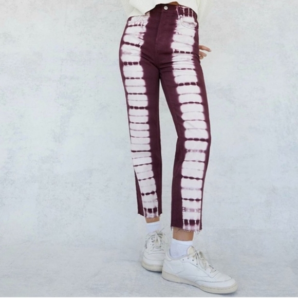 NWOT PACSUN TIE DYE HIGH WAIST JEANS - Picture 1 of 8